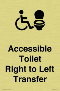 Accessible Toilet with Right to Left Transfer